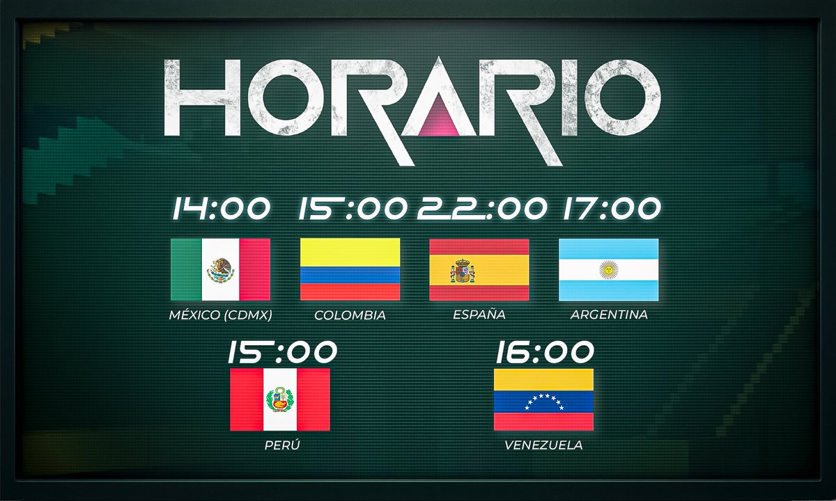 SquidNiteGames's tweet image. Estos son los Horarios corregidos :)
Empezamos en 1 hora y 15 minutos
