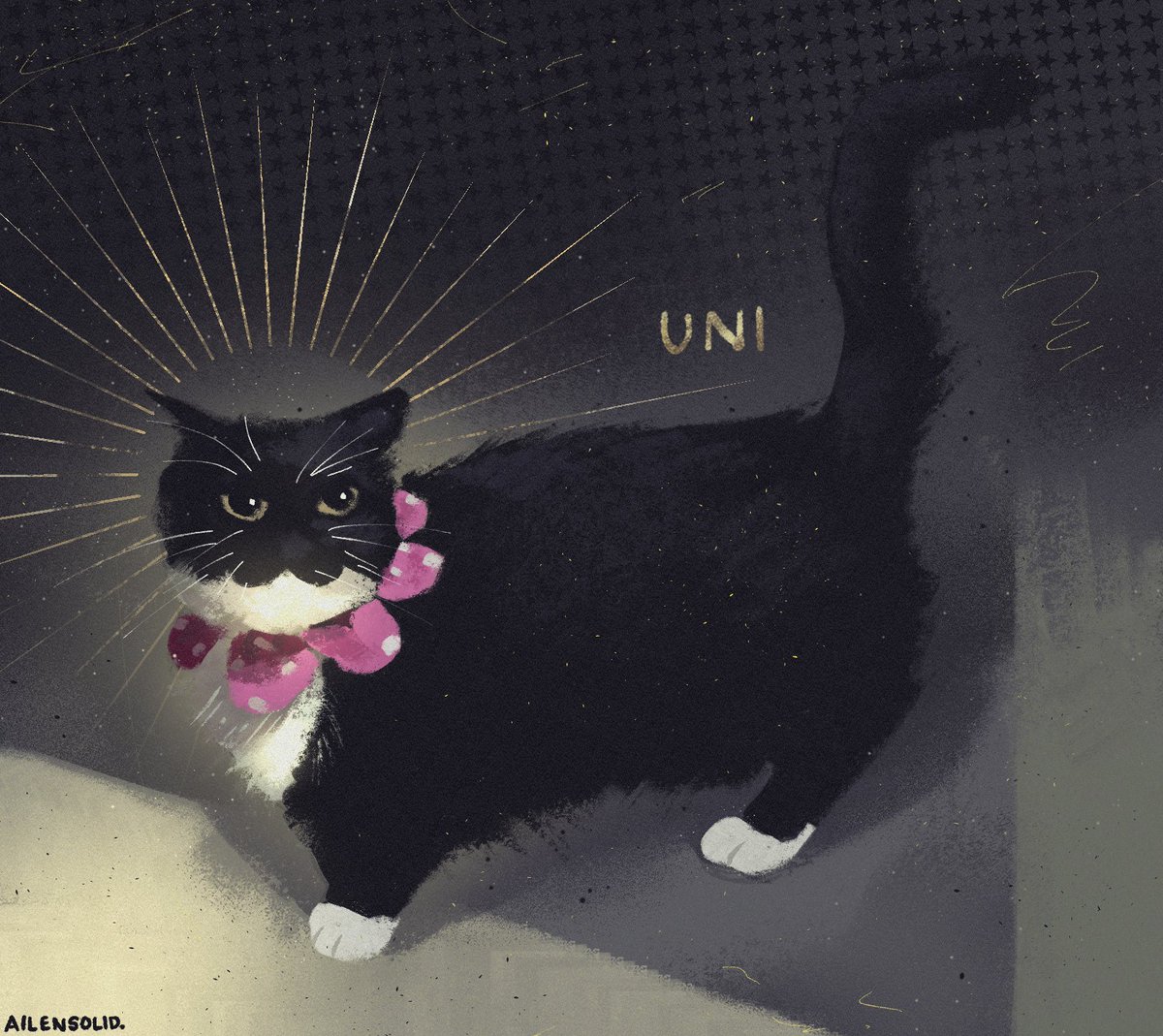 AilenSolid's tweet image. I love this cat! Hope you guys like this drawing a bit different from the usual lol
( @unicouniuni3 )