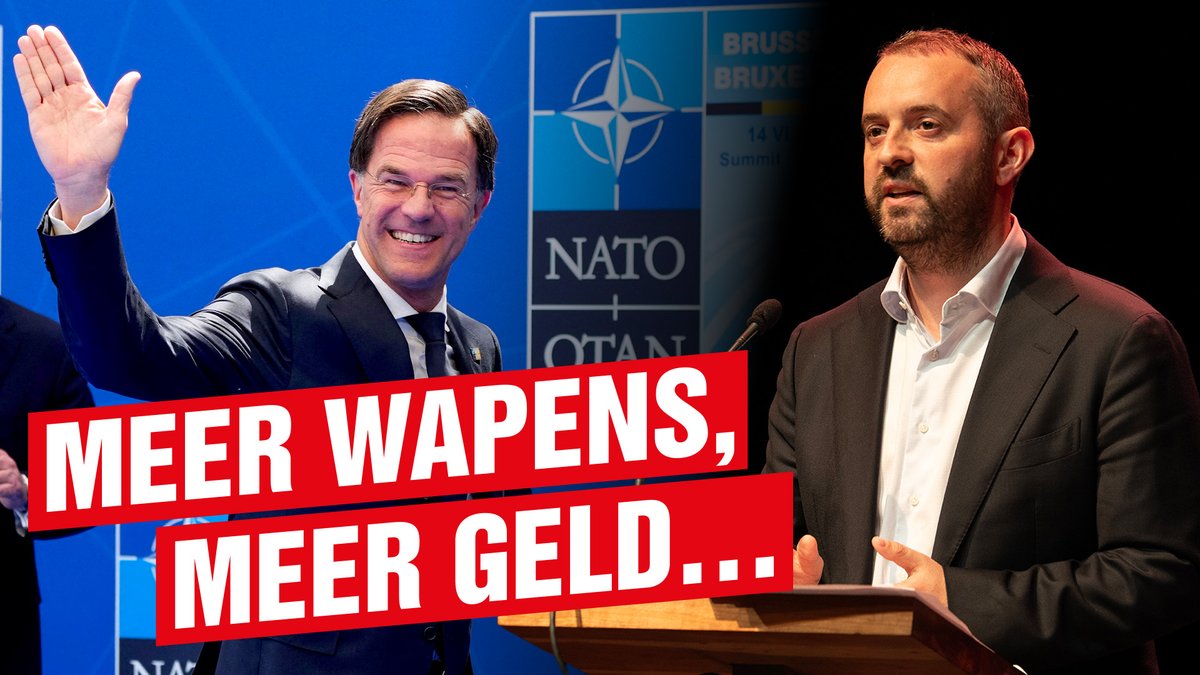 ❌Weg met de Trump-norm van 5%.

Omdat Trump het wil en Rutte hem napraat moeten er koste wat het kost miljarden naar wapens. Terwijl er nooit geld is voor het oplossen van problemen van mensen.

Bekijk hier mijn bijdrage op de Internationale top voor vrede terug.