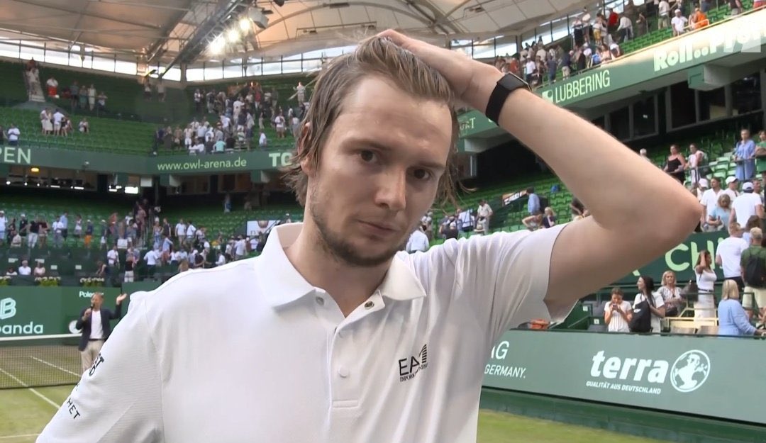 Bublik on facing Medvedev in Halle final

“You’re gonna play Daniil, who you haven’t beaten before…”

Bublik: “He’s basically the last Russian standing that I haven’t beaten in my life… I’ve beaten all of them… Daniil was my curse throughout my career. 💀But as a wise man once