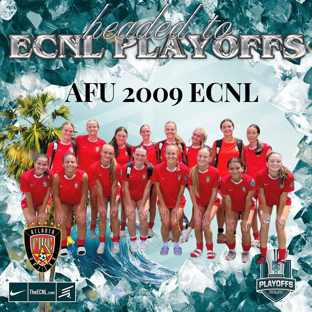 Atlanta Fire United (@atlantaunitedsa) on Twitter photo Congratulations and Good Luck to the 2009G headed to ECNL NATIONAL PLAYOFFS in San Diego, California, from June 26 to July 2! ⚽️ #weareafu #ECNLPlayoffs #ecnlsandiego
<a href="/ECNLgirls/">ECNL Girls</a> Congratulations and Good Luck to the 2009G headed to ECNL NATIONAL PLAYOFFS in San Diego, California, from June 26 to July 2! ⚽️ #weareafu #ECNLPlayoffs #ecnlsandiego
<a href="/ECNLgirls/">ECNL Girls</a>