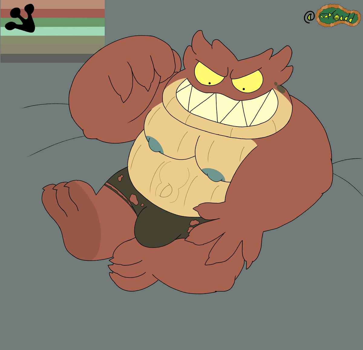 MPToadd's tweet image. #TOADSasBEARS pride starting strong with me slackin off with my fave toad Bog 

N lovin every minute with each other🎃🧡

#Amphibia #Bog