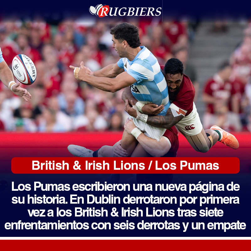 Por primera vez en su historia, Los Pumas lograron superar al combinado de los British &amp; Irish Lions. Después de veinte años sin enfrentarse, los argentino vencieron por 28-24 en Dublín.
rugbiers.cl/2025/06/20/los…
