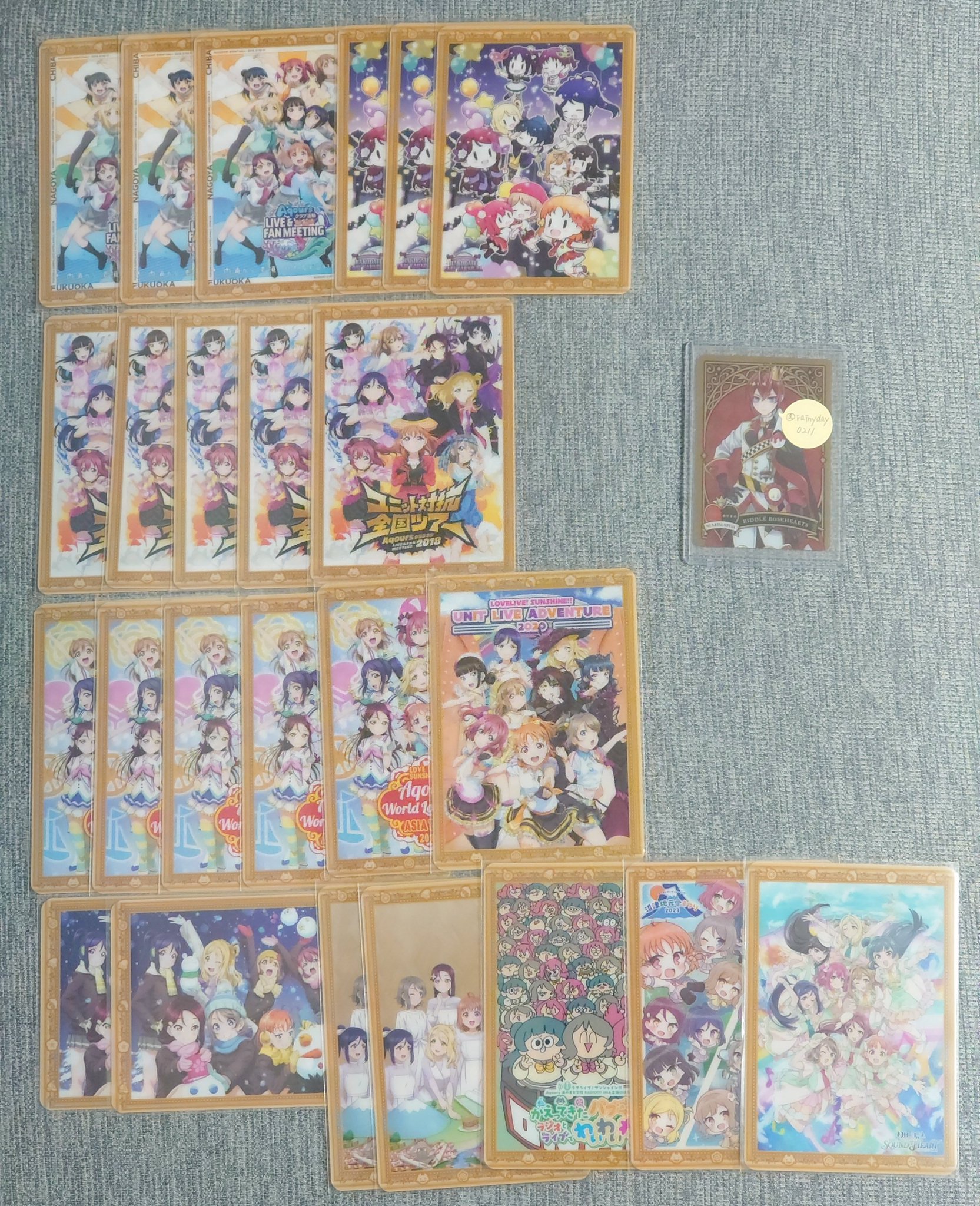 ラブライブ サンシャイン ～永久stage～ クリアカード サイン 箔押し