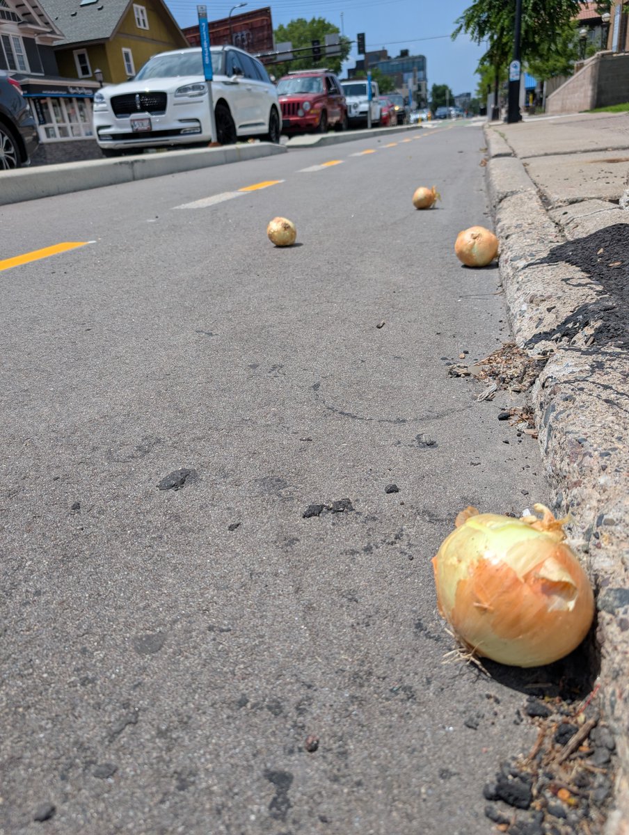 So hot you can fry an onion in the bike lane.