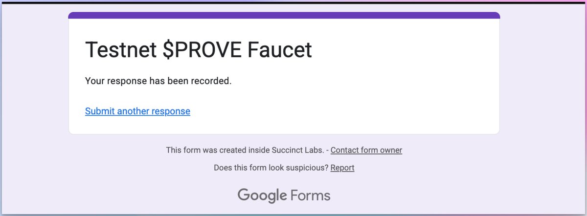 How to get access to <a href="/SuccinctLabs/">Succinct</a> stage 2.5 

Just requested the $PROVE faucet to join Succinct’s Testnet Stage 2.5!

This testnet phase focuses on staking and proving on Sepolia,  No incentives, just pure experimentation and learning at the moment. 

---🔄 Request faucet: