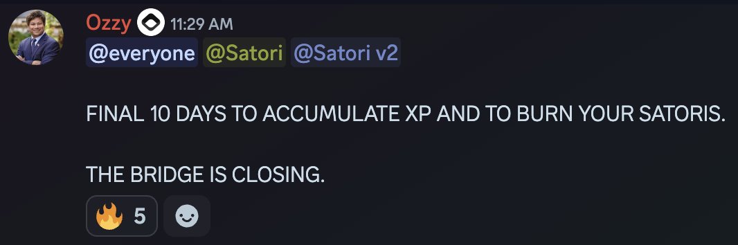 Final call. 

satori.international/satori-v2