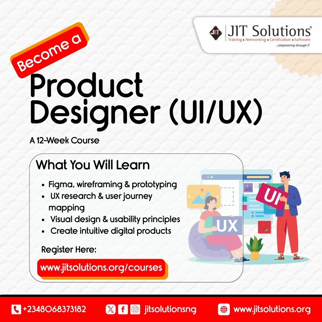 jitsolutionsng's tweet image. Learn in-demand tech skills at JITSolutions!
From Web &amp;amp; App Dev to Cybersecurity, Data Science, Product Design &amp;amp; more — get expert-led, hands-on training with certification.

🎓 Digital Certs | 🧑‍🏫 Live Classes | 💼 Job Support

👉 jitsolutions.org/courses

#JITSolutions #TechSkill