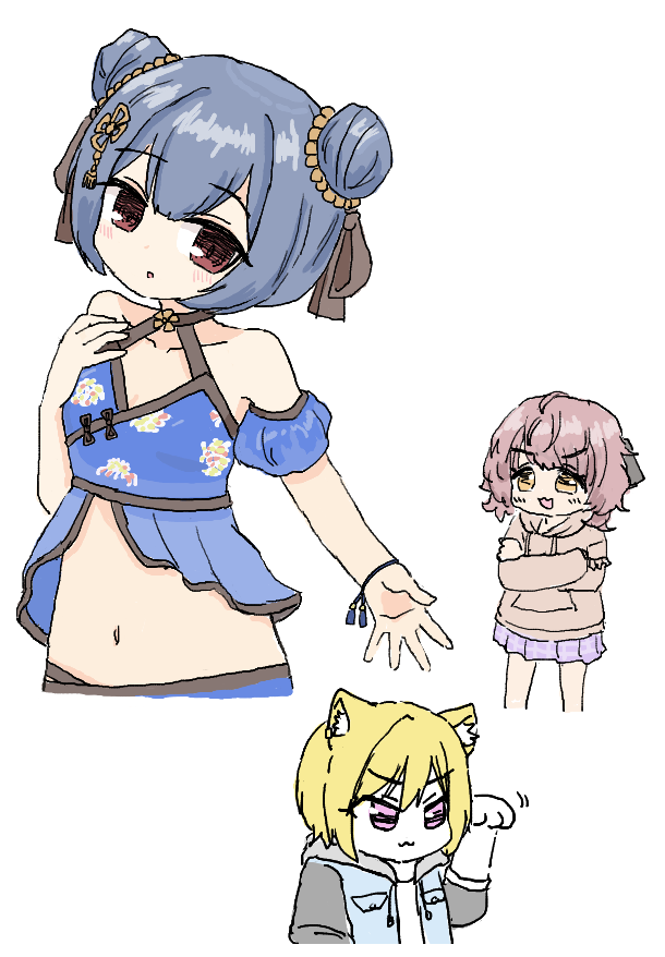 杜野凛世 「絵チャで描いた凛世ちゃん達」|上新粉の直剣のイラスト