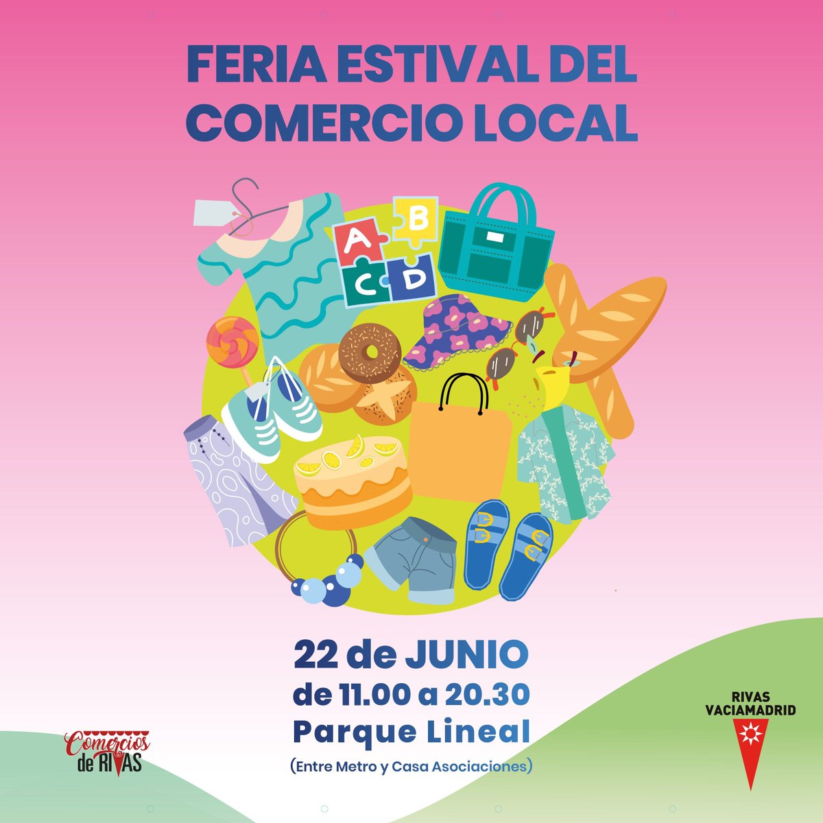 🎁  Coincidiendo con las fiestas de Covibar, el comercio sale a la calle en la Feria estival del Comercio Local, que tendrá lugar mañana domingo, entre las 11.00 y las 20.30, en el Parque Lineal. Con gastronetas, animación, música y premios en metálico: buff.ly/xxEonjW