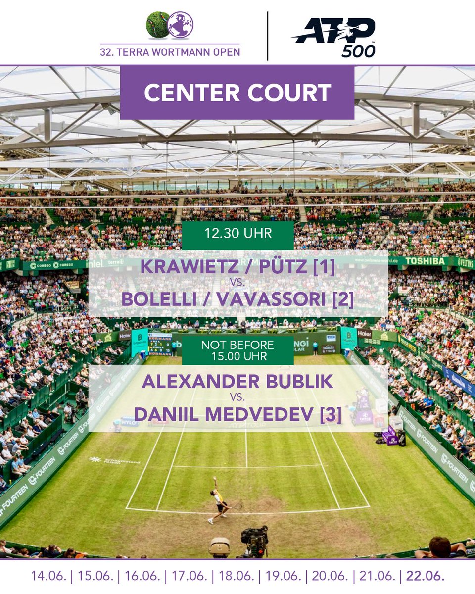 Excited for tomorrows Final! 🤩🔥👀

#tennis #atp #atphalle #TWO25 #sport #centercourt #krawietz #pütz #vavssori #bolelli #bublik #medvedev