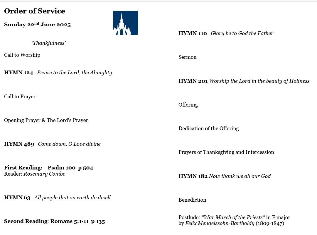 We'd love to see you at our 11am service on Sunday. Lots of hymns to sing and refreshments in the hall afterwards. We're on Marshall Place, Perth, opposite South Inch. We look forward to seeing you.