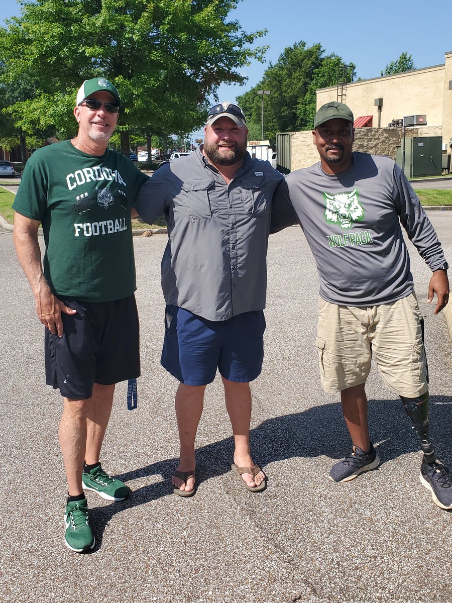 program fundraisers we offer. 
Raymond has a successful construction company, Hunt Construction, he can help you with your construction needs.
Always good to have former players come by and see us.  
#WolfpackForLife 
#CordovaWolfpackFootball 
#HuntConstruction
#Wolfpack4Life