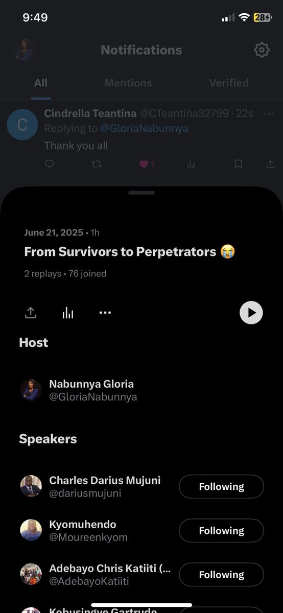 GloriaNabunnya's tweet image. Thank you beautiful people for joining the space and sharing ideas and recommendations on how a #HealingCentre for survivors of #CSV should look like. 

I will be posting ideas from different speakers time to time. You can also tap the recording of the space🙏 to follow.