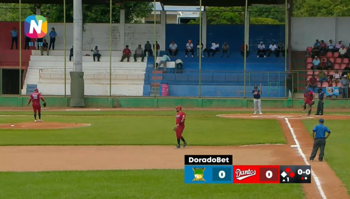 Arranca el primer juego entre Cañoneros de Madriz 🆚️ La Maquinaria Roja de @losdantosni  ⚾️  

🏟 Desde el Estadio Santiago, Madriz. 
📺 Nicarao TV - Canal 51 
🔗  youtube.com/live/QiP8YKj7M…

#beisbol #pomares2025 #madriz #dantos