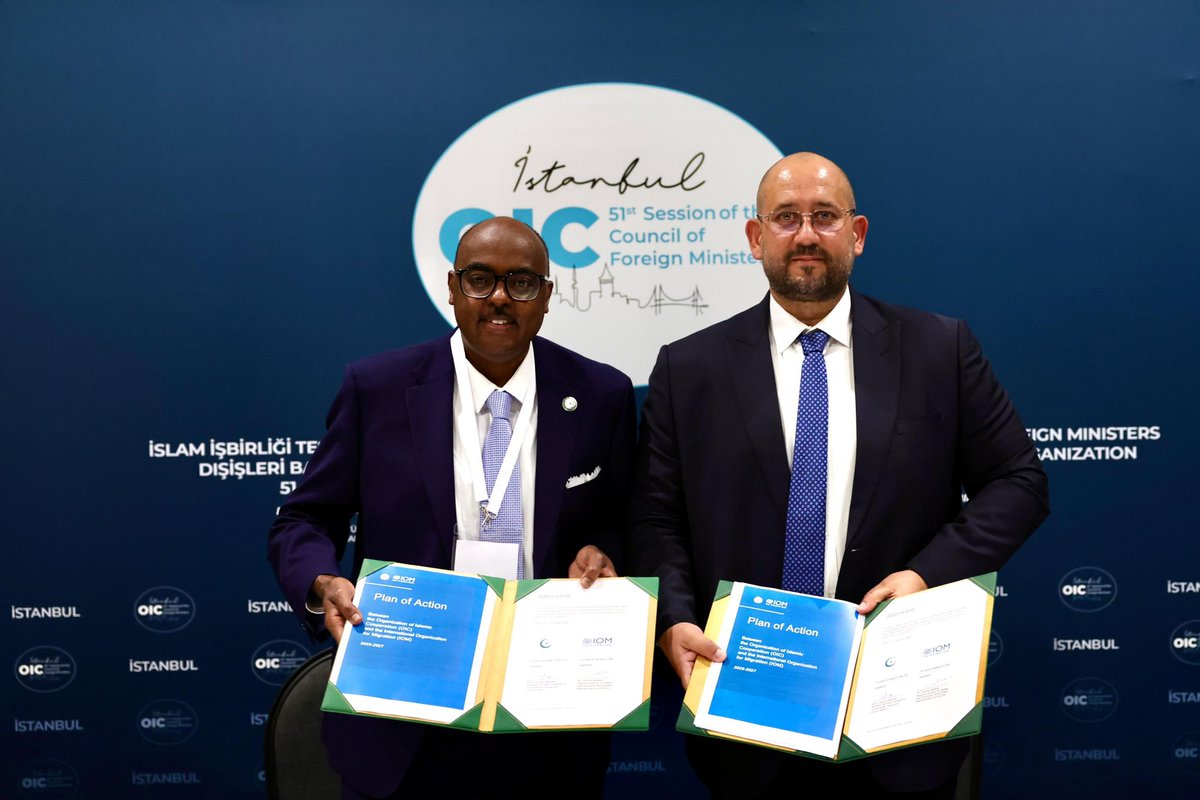 OthmanBelbeisi's tweet image. Today, IOM signed a three year action plan between @UNmigration and @OIC_OCI at their 51st Session of the CFM #OICCFMIstanbul. My profound thanks to the OIC ASG Ambassdor Tariq Ali Bakheet.
We share a commitment to vulnerable people on the move in the Muslim world.