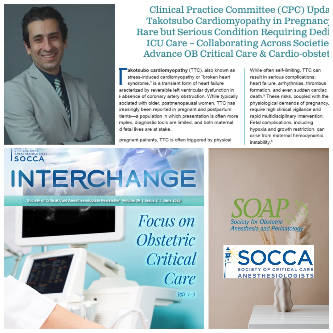 🎉 Congrats to Dr. Yanni Angelidis for being featured in <a href="/SOCCA_CritCare/">Society of Critical Care Anesthesiologists</a> Interchange! His piece on Takotsubo in pregnancy highlights the power of OB anesthesia + ICU collab. 💪 #MaternalHealth #obanes <a href="/SOCCA_CritCare/">Society of Critical Care Anesthesiologists</a> <a href="/SOAPHQ/">SOAP</a> <a href="/PittAnes/">Pitt Anesthesiology and Perioperative Medicine</a> 

🔗 bit.ly/3G6ixJ4
