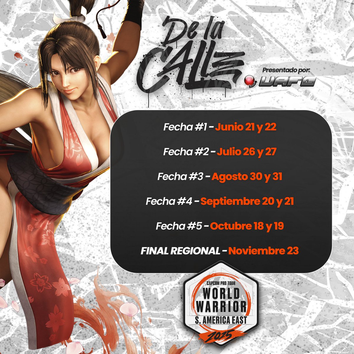 ¡Los bracket ya están disponibles y pueden visualizar las distintas batallas en el circuito regional Sur #StreetFighter6!.

Fecha 1
Sigue el bracket:

start.gg/tournament/de-…

#GOHG
#Capcom #WorldWarrior2025 #DeLaCalle #SF6 #Gamer #Esports
