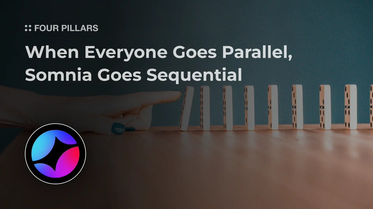 Somnia - a Fully Onchain World (@somnia_network) on Twitter photo Here's some great research from <a href="/FourPillarsFP/">Four Pillars</a> explaining the benefits of accelerated sequential execution, one of the key factors behind Somnia's scalability.
4pillars.io/en/issues/when… Here's some great research from <a href="/FourPillarsFP/">Four Pillars</a> explaining the benefits of accelerated sequential execution, one of the key factors behind Somnia's scalability.
4pillars.io/en/issues/when…