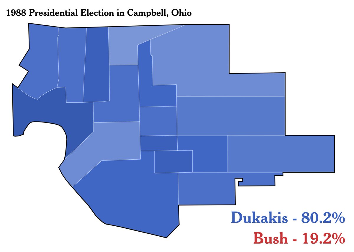 1988 Election in Campbell, Ohio

Campbell has the second-highest percentage of Greeks in the United States.