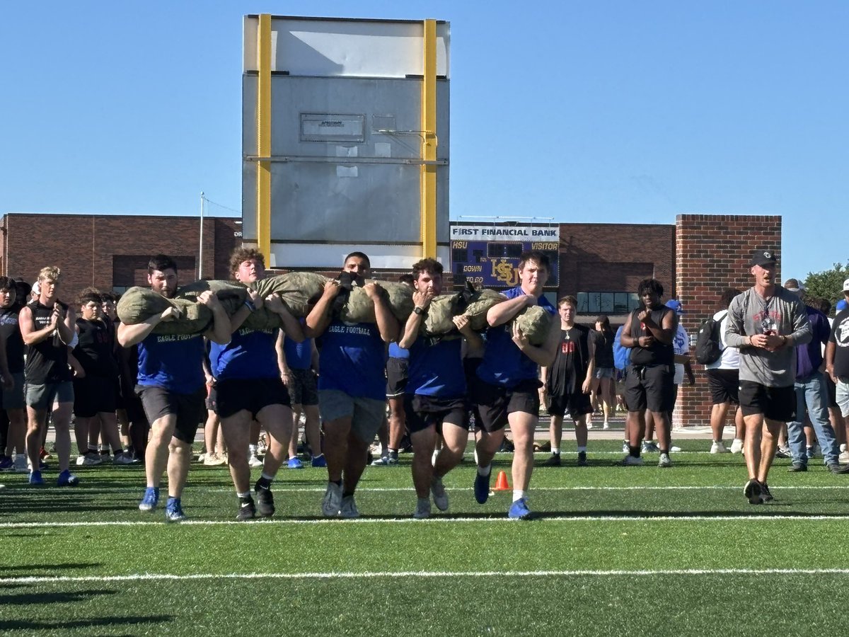 GTEagleFootball's tweet image. Proud of our #Gtown lineman for showing out at the @HSUCowboys State Lineman Challenge! They competed in the tire flip, bench rep max, agility course and a truck push among others! 💪 Way to go #Gtownlinecrew! #GTDNA #EFND @CoachGriffGHS @GTCoachFlores @CoachKinch @Coach_Havens…