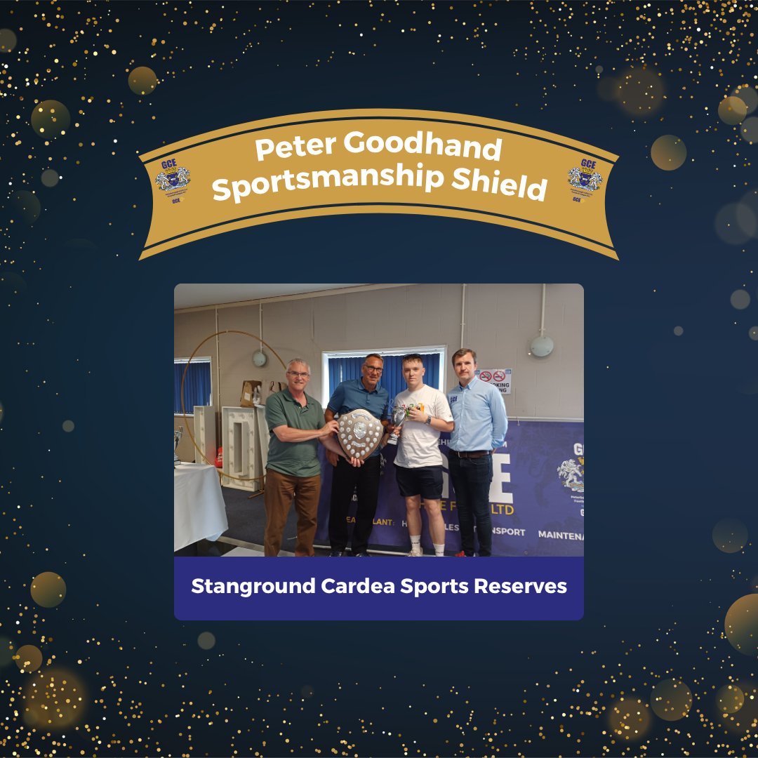 Peterborough & District Football League (@pdfluk) on Twitter photo AGM Awards 🏆🛡️
Congratulations 🎉 to <a href="/StanCardeaSFC/">Stanground Cardea Sports FC</a> Reserves who won the Peter Goodhand Sportsmanship Shield Award 2024/25 👏👏
Paul Merson and League Sponsor, Dan Harris <a href="/GCEHireFleet/">GCE Hire Fleet Ltd</a>, and Ian Goodhand presented the Award. AGM Awards 🏆🛡️
Congratulations 🎉 to <a href="/StanCardeaSFC/">Stanground Cardea Sports FC</a> Reserves who won the Peter Goodhand Sportsmanship Shield Award 2024/25 👏👏
Paul Merson and League Sponsor, Dan Harris <a href="/GCEHireFleet/">GCE Hire Fleet Ltd</a>, and Ian Goodhand presented the Award.