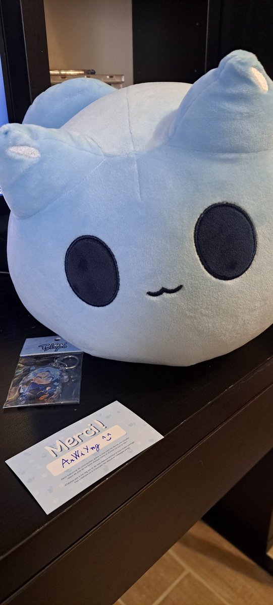 La peluche est trop trop belle et elle est énorme 🩵 j'adore💙
Et fallait vraiment pas pour le porte clé, il est trop bo 💙🩵
Vraiment <a href="/Tylupo_art/">Tylupo 💧(gone to bsky)</a> fait des trucs trop bien 🩵💙 Et il est adorable en plus 💙🩵✨️