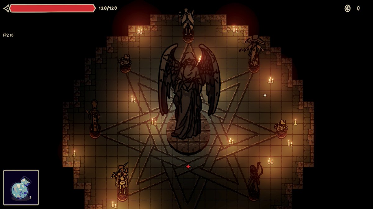 Been working on drawing/redrawing a bunch of assets, like these statues in the Temple of the 8! Got some other neat story/lore stuff in the works. 🖌️
#indiegame #gamedev #screenshotsaturday #indiedev