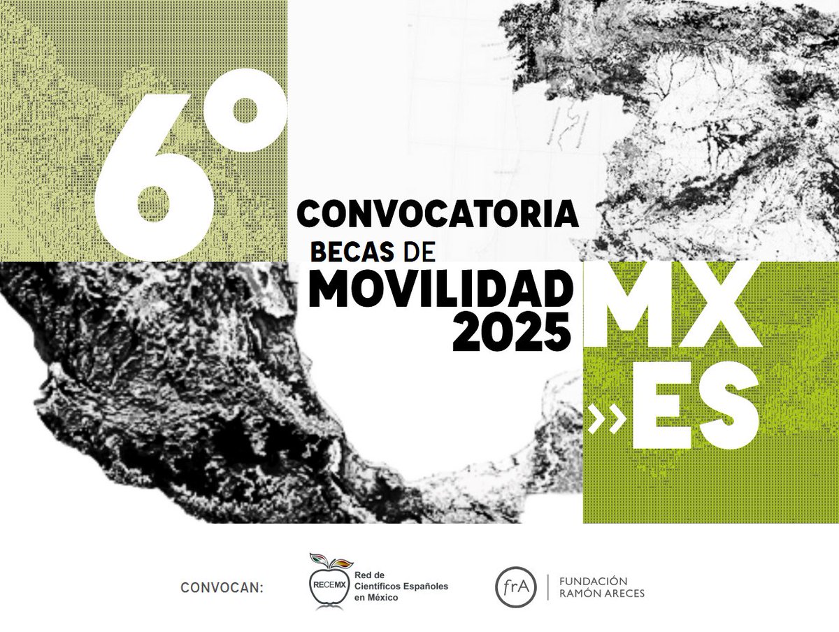 Apertura de la 6ª Convocatoria de Becas de Movilidad México–España RECEMX 2025.
Fecha limite de convocatoria: 31 de julio de 2025 
Consulta las bases en el siguiente link: recemx.com.mx/6a-convocatori…