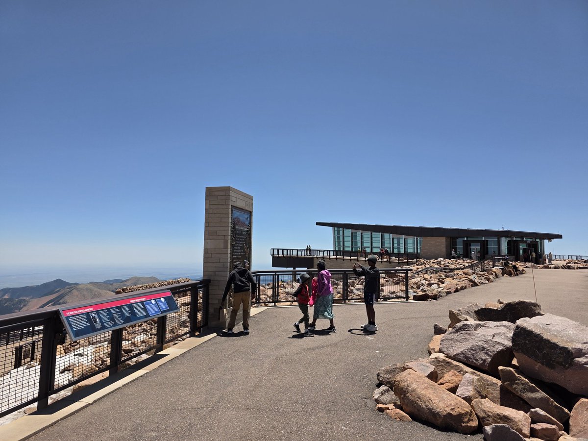Perfect weather at the top of Pikes Peak! Ready for the hillclimb tomorrow
