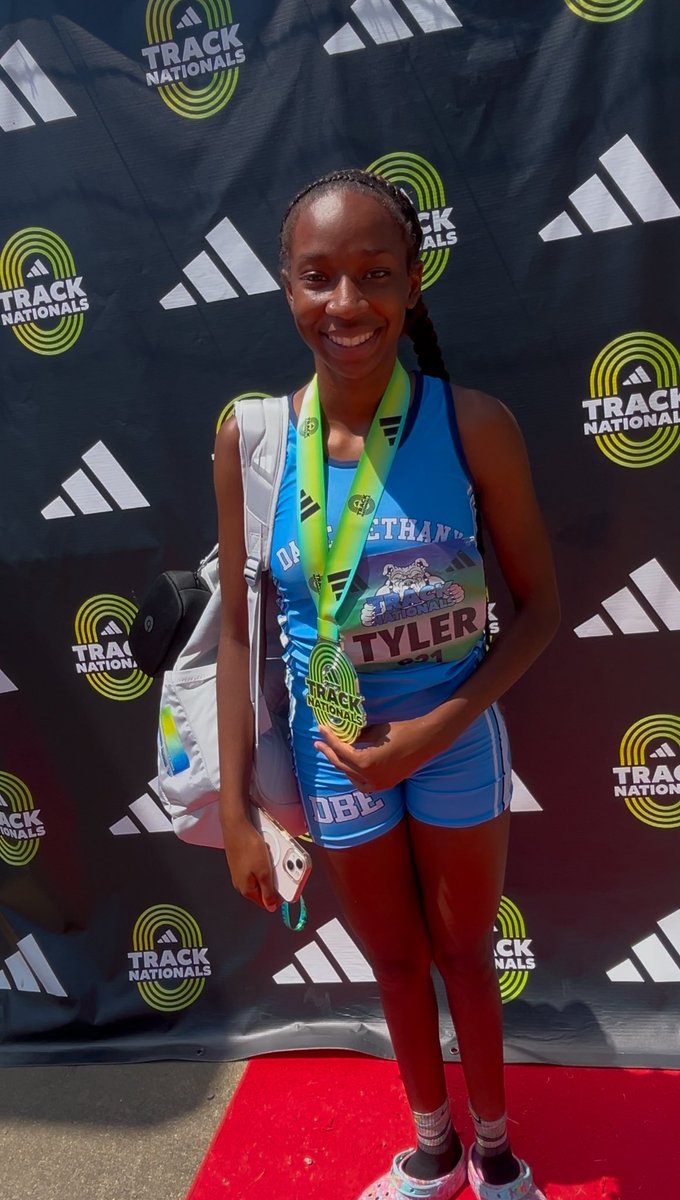 EgyptsDad's tweet photo. Proud to say my girl @Egypttyler is the Adidas Nationals girls runner up in the triple jump!!! So proud of you this just the beginning of this amazing journey!!! @ATrackNationals #triplejump #girlstrack #DBE #texas #Win https://t.co/3pVjBjB71j