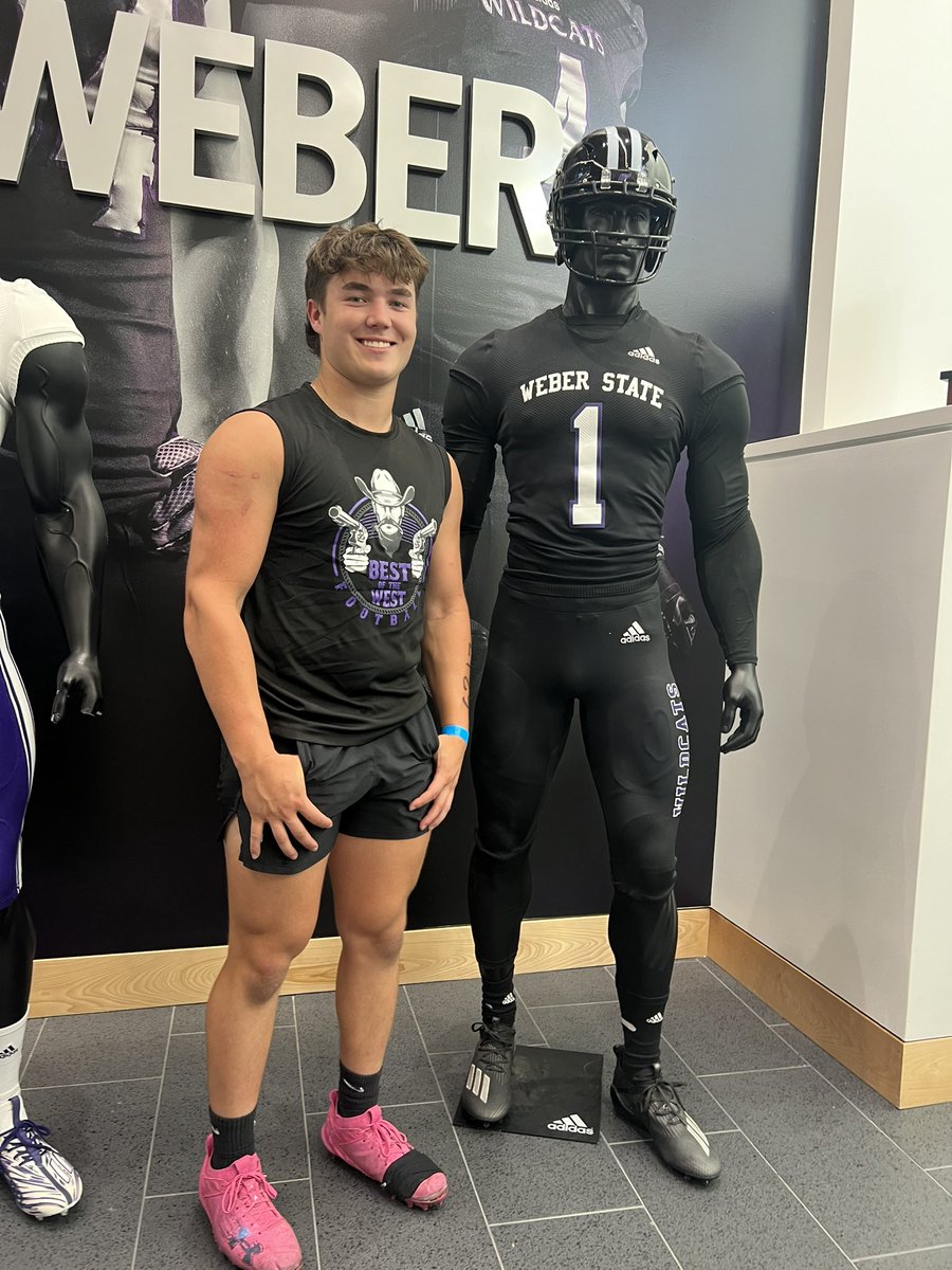 omclaughlin2026's tweet image. Had a great camp with @Coach_wright23 and @mmental7 @weberstatefb! That altitude is a beast though!
@fbcoachsimpson @PriceHolmes_ @coachbogould @CoachDaniels06 @RecruitNE_GA @RecruitNEGA_MN @CoachMcCannERT @PrepRedzoneAR