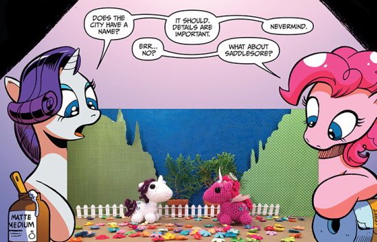 archivedponies's tweet image. pinkie pie &amp;amp; rarity as yarn ponies