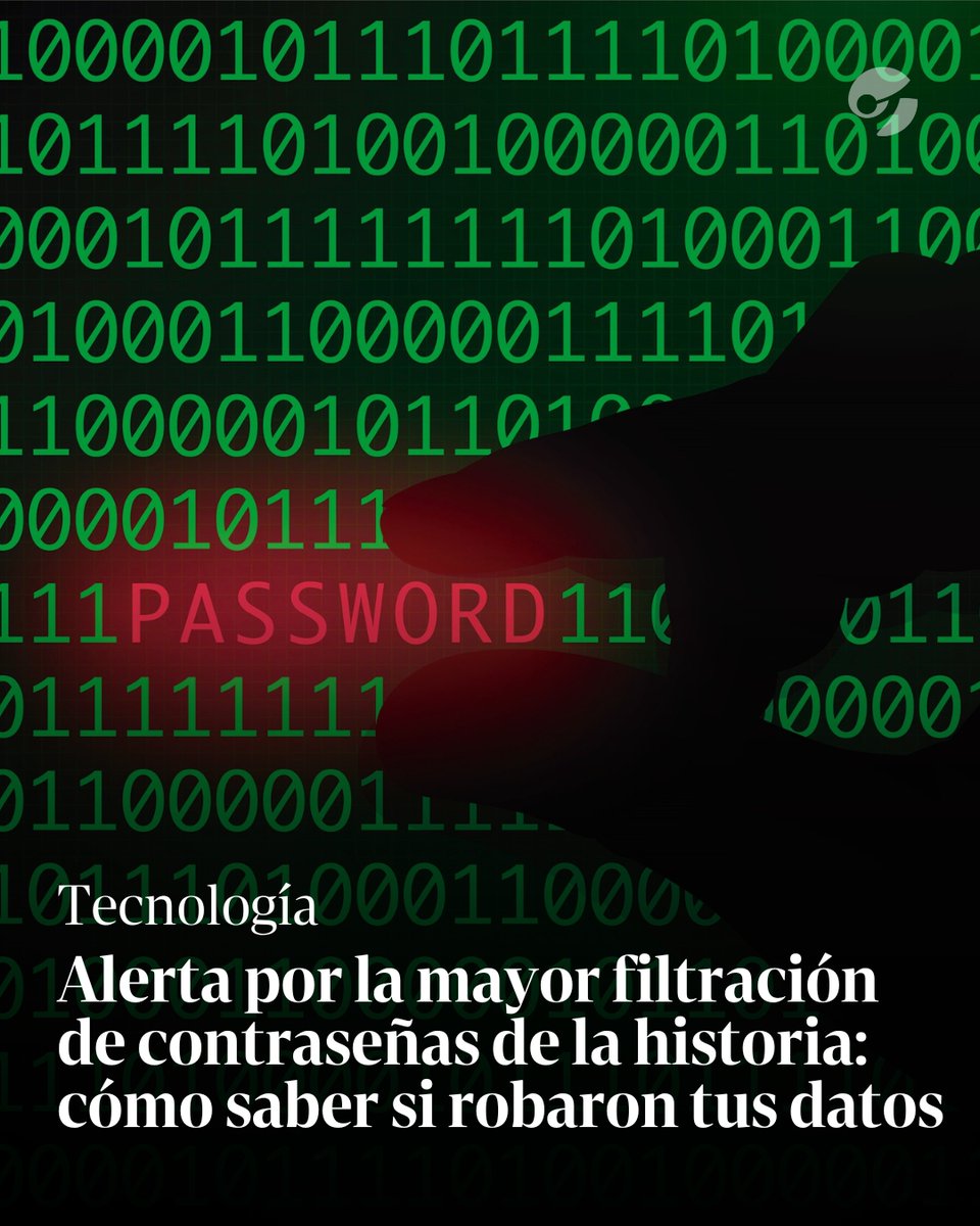 Son más de 16.000 millones de credenciales de redes sociales, servicios de mensajería, plataformas de streaming y hasta organismos estatales. clar.in/43VakAH