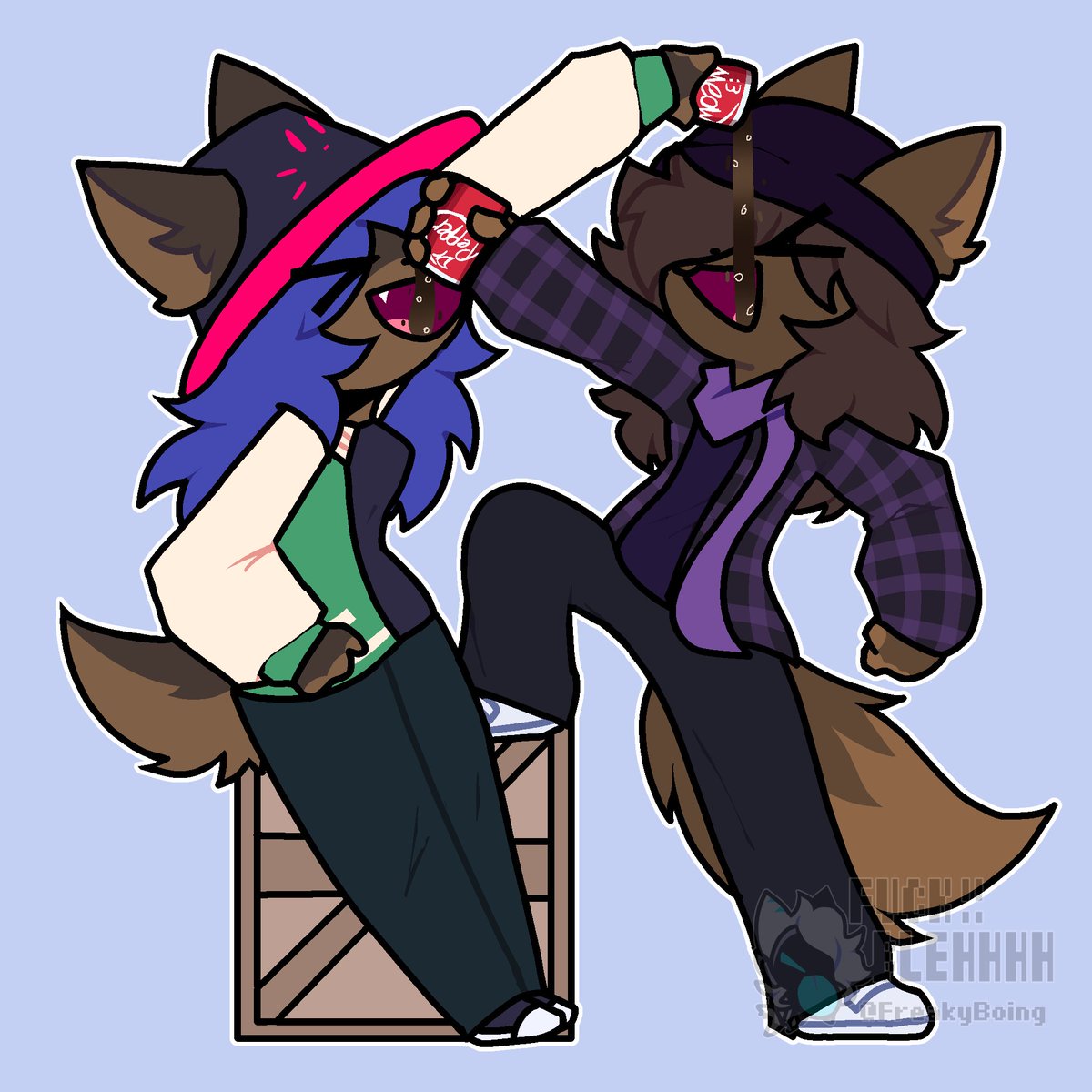 nom nom nom dr pepper nom nom meow cola
cool arts of me n bestie <a href="/T0tallyNotNemo/">Nemo, wishbone ⚓️</a>!!!

by <a href="/FreakyBoing/">💜</a>