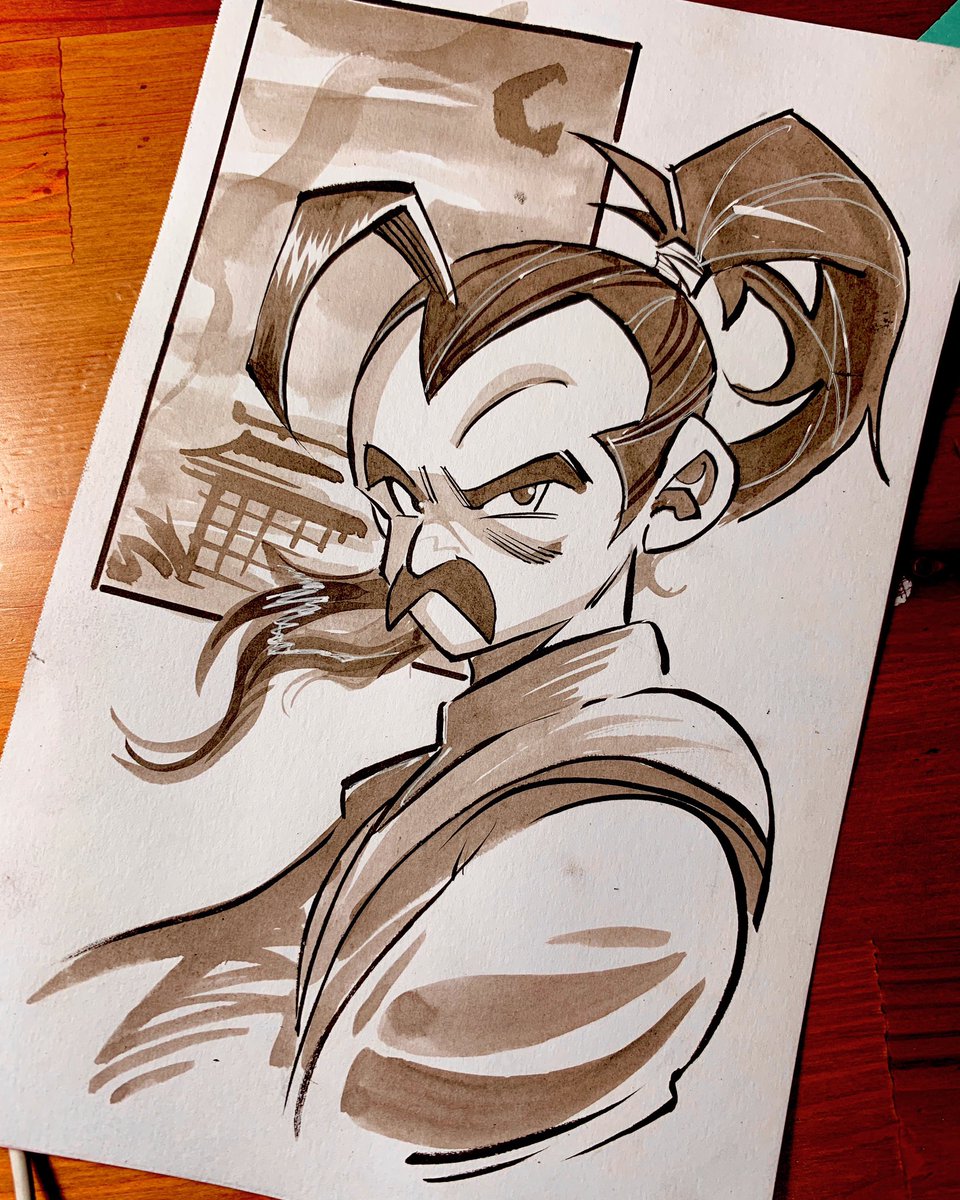 Inky samurai grandpa