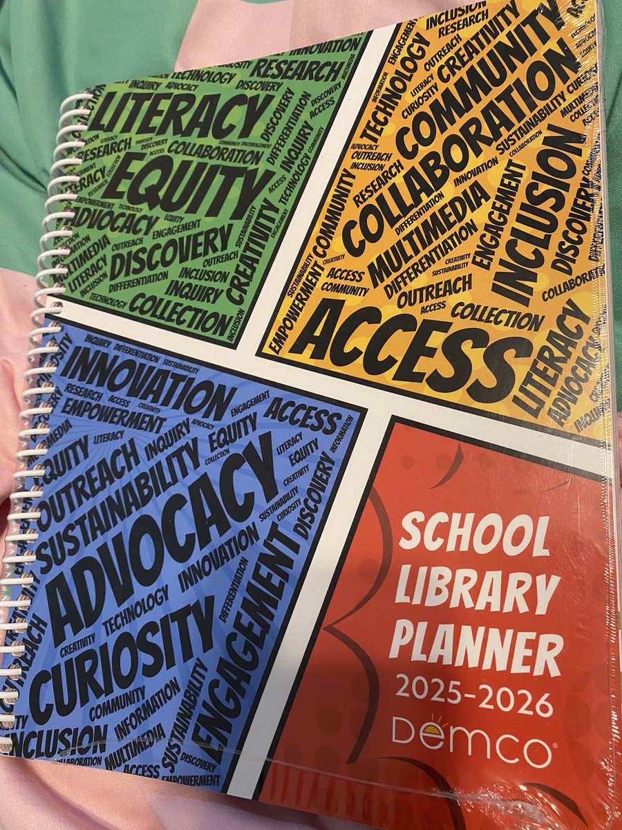 kyandria_scott's tweet image. Look what came in the mail today! I am so excited to use my 2025-2026 Demco School Library Planner created by Kristina Holzweiss  @lieberrian ! This is definitely a game changer and worth the investment! #libraryplanner  #elementarylibrarian #librariansrock
