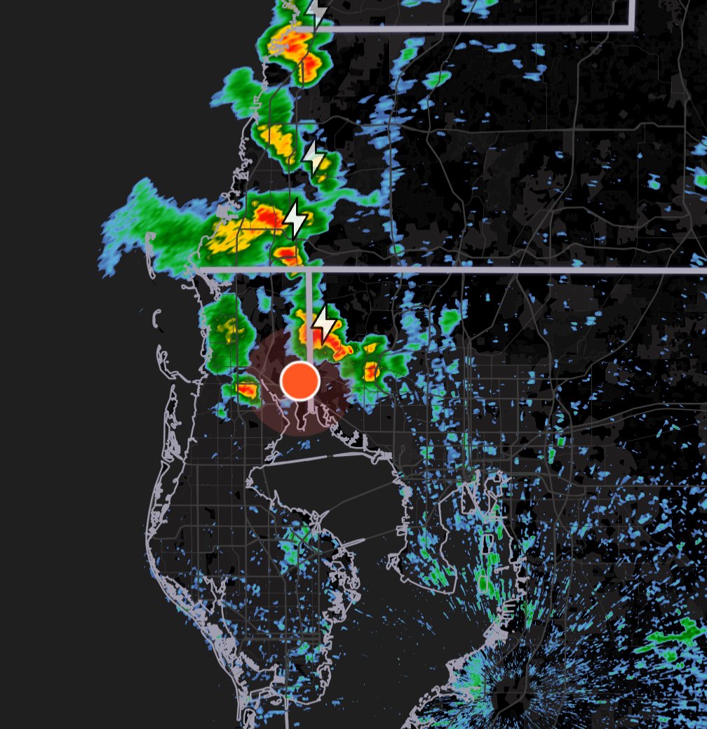 Look what followed us home. Can't get away from it lol. But I have learned. That Minnesota lightning last night is way different than here. But we have the Sea Breeze boundary. Which is really showing on current radar here.