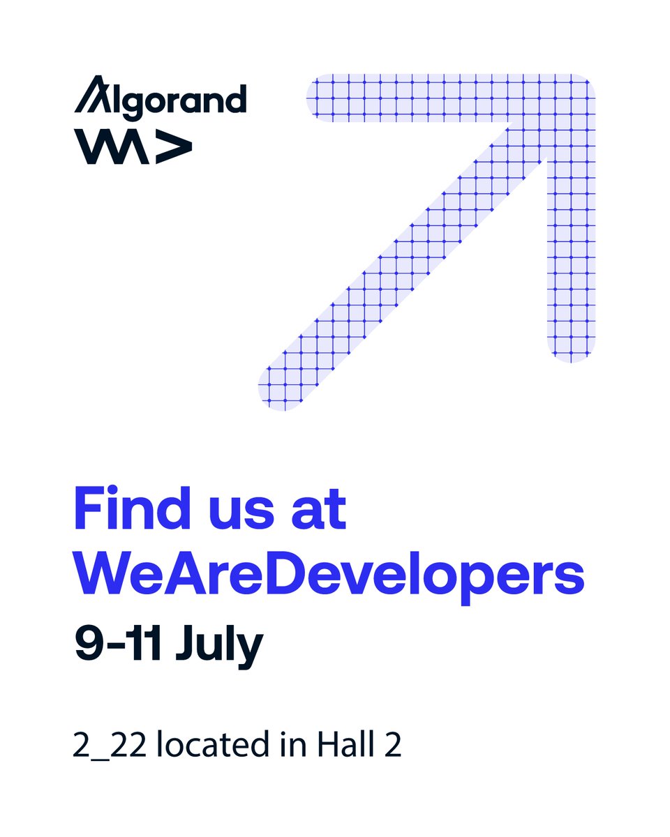 Algorand Developers (@algodevs) on Twitter photo Join us in July at <a href="/WeAreDevs/">WeAreDevelopers</a> in Berlin ๐ฉ๐ช
Weโll be showing Web2 developers why blockchain, and specifically Algorand, is perfect for them ๐งโ๐ป Join us in July at <a href="/WeAreDevs/">WeAreDevelopers</a> in Berlin ๐ฉ๐ช
Weโll be showing Web2 developers why blockchain, and specifically Algorand, is perfect for them ๐งโ๐ป