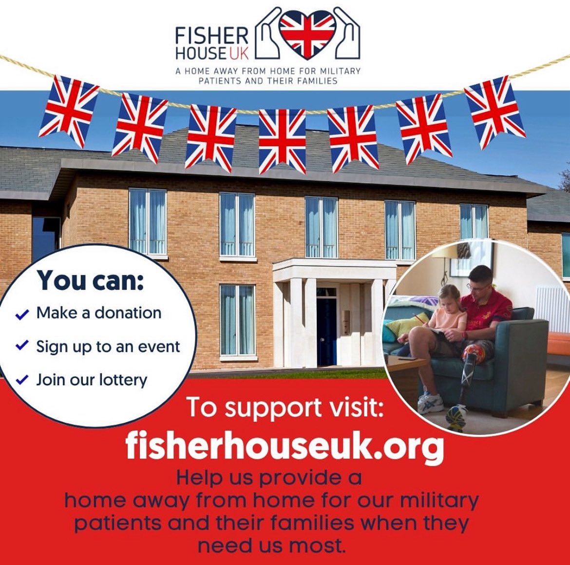 🤩 As much as we’d love cake and balloons…helping us house a family for a night when they need us most, would make our 12th anniversary feel special.

Fisher House offers a home away from home for injured military personnel, many of whom served in combat and continue to return