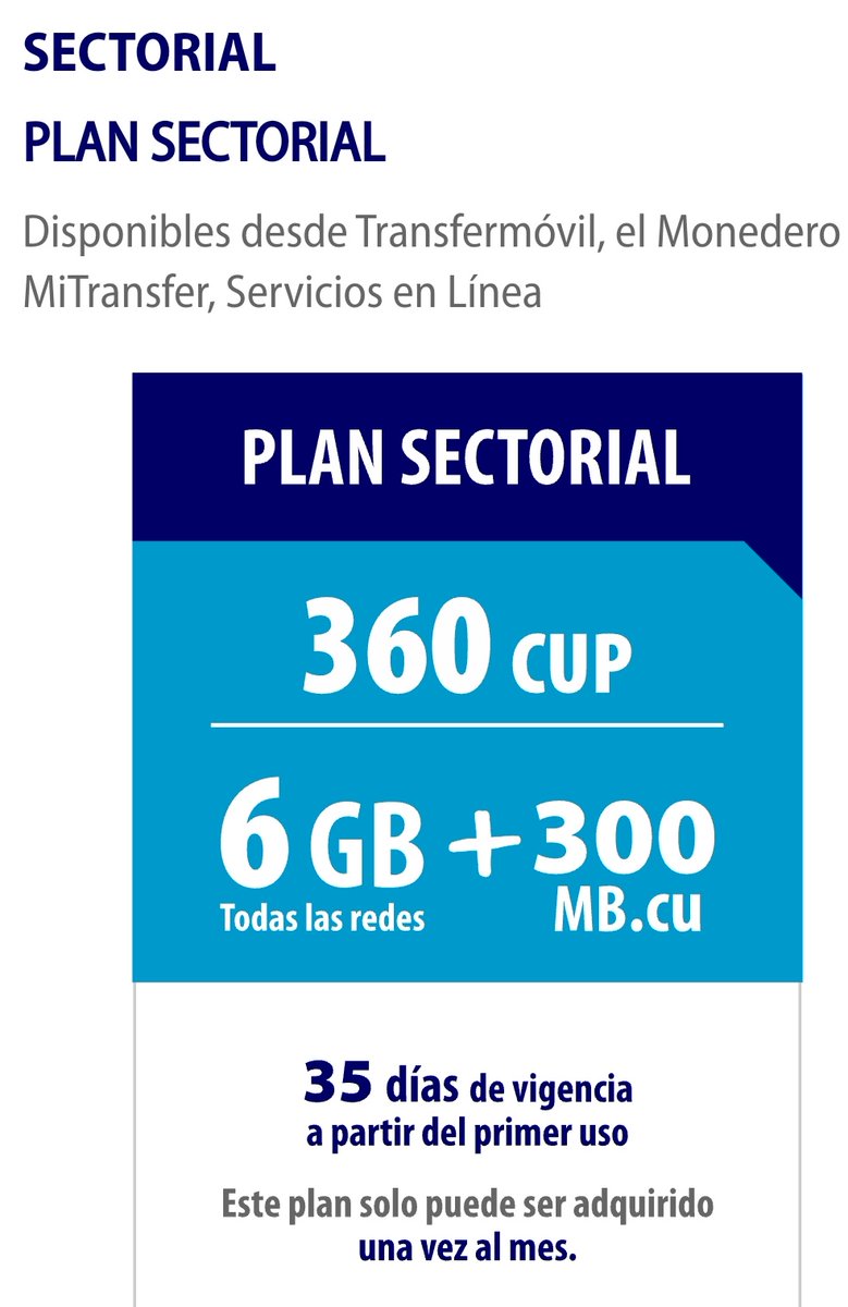 🌟 ¡ATENCIÓN, ESTUDIANTES UNIVERSITARIOS DE #Cuba!🌟  
¿Necesitas más datos móviles para tus estudios? <a href="/ETECSA_Cuba/">ETECSA</a> lanzó el Plan Sectorial, exclusivo para universitarios. ⬇️  
📌  6 GB adicionales por 360 CUP
🧏
#EtecsaConCuba
#UnidosXCuba