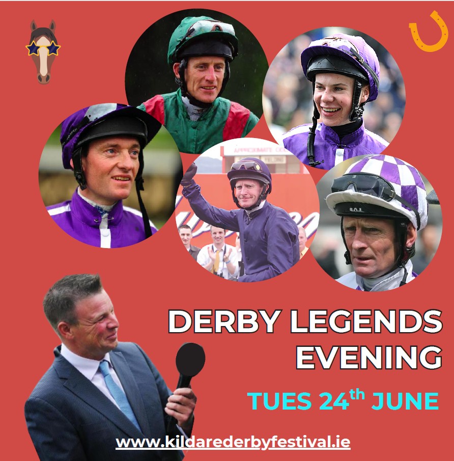 Horse Racing Ireland (@hriracing) on Twitter photo Join Derby Legends <a href="/JohnnyMurtagh/">Johnny Murtagh</a>, <a href="/JosephOBrien2/">Joseph O'Brien</a>, Seamie Heffernan, Kevin Manning & Mick Kinane at The Derby Legends Evening discussing all things Dubai Duty Free Irish Derby <a href="/curraghrace/">The Curragh Racecourse</a> 🏇🎤
📍Silken Thomas, Tuesday 24th June @ 7.30pm
Tickets➡️brnw.ch/21wTA6U Join Derby Legends <a href="/JohnnyMurtagh/">Johnny Murtagh</a>, <a href="/JosephOBrien2/">Joseph O'Brien</a>, Seamie Heffernan, Kevin Manning & Mick Kinane at The Derby Legends Evening discussing all things Dubai Duty Free Irish Derby <a href="/curraghrace/">The Curragh Racecourse</a> 🏇🎤
📍Silken Thomas, Tuesday 24th June @ 7.30pm
Tickets➡️brnw.ch/21wTA6U
