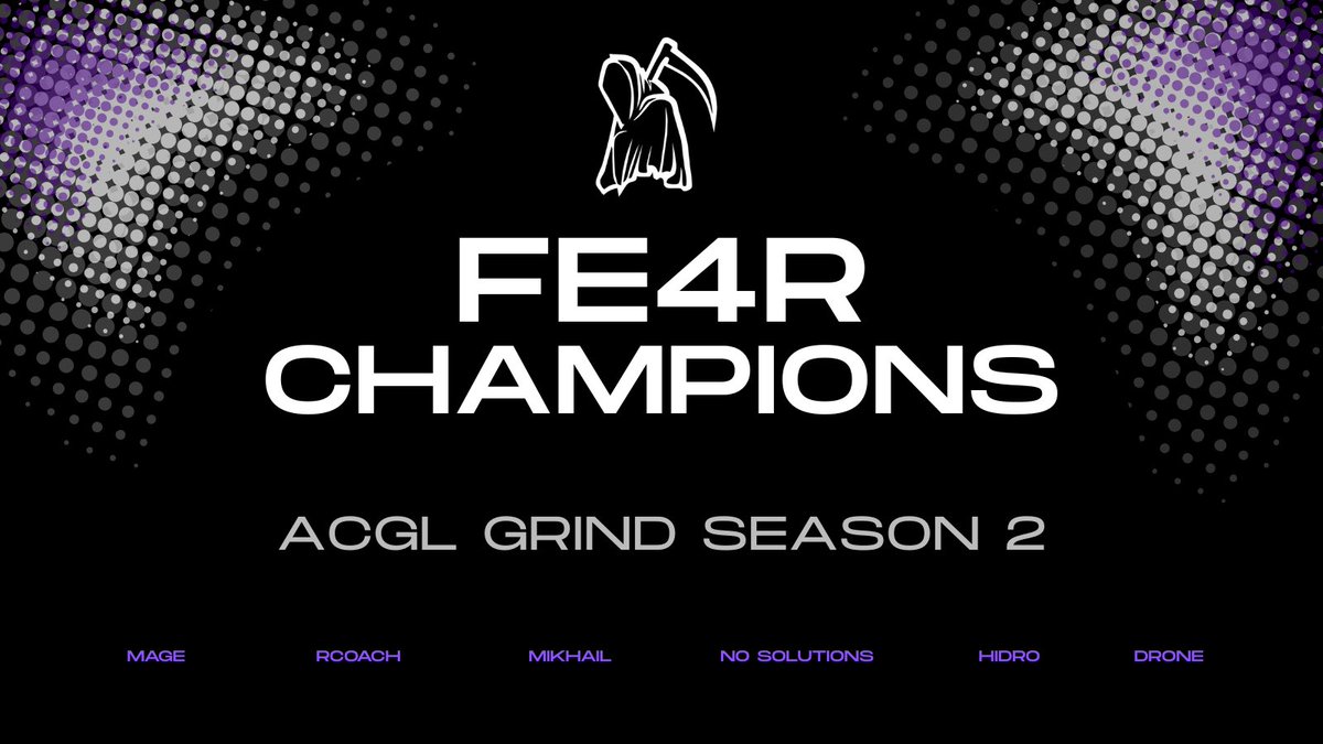 A proud moment for FE4R Esports! 

Our men’s cdl team take home the title of Champions of the <a href="/AfricanGaming/">ACGL</a> Grind season 2 with a narrow 4-3 victory over Nixuh. 

We made the loser bracket run, only dropping 4 maps throughout the whole tournament. 

Well played to everyone,