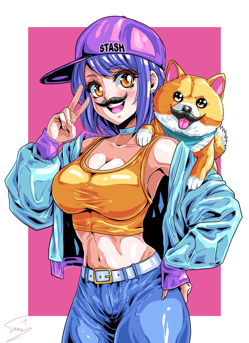 🐕 This goes out to <a href="/StashInu/">STASH</a> community ❤️ 
#イラスト #イラストレーター #イラストレーター募集