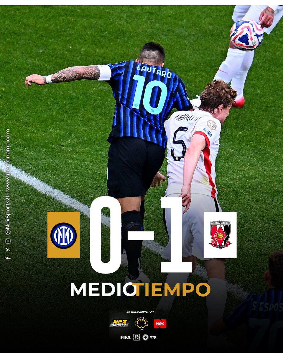 NexPanama's tweet image. EN VIVO | Primer tiempo del partido... se está quedando el Inter😵‍💫

Inter de Milán 0 🆚 1 Urawa Red Diamons 

Vívelo por la pantalla de @nexpanama, junto a @nexsports21 “Los líderes del deporte” 🏆⚽️

Disfruta todos los partidos por ⬇️
🔴 YouTube: @NexPanama

#mundialdeclubes