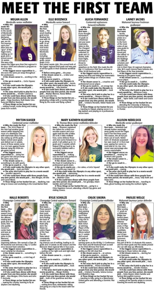 zachpiatt13's tweet image. Next up is our All-Area girls' 鈿斤笍 package, led by Player of the Year Rylie Schulze from @maroonathletics. Check out her story and the rest of the area honorees in today's @news_gazette.