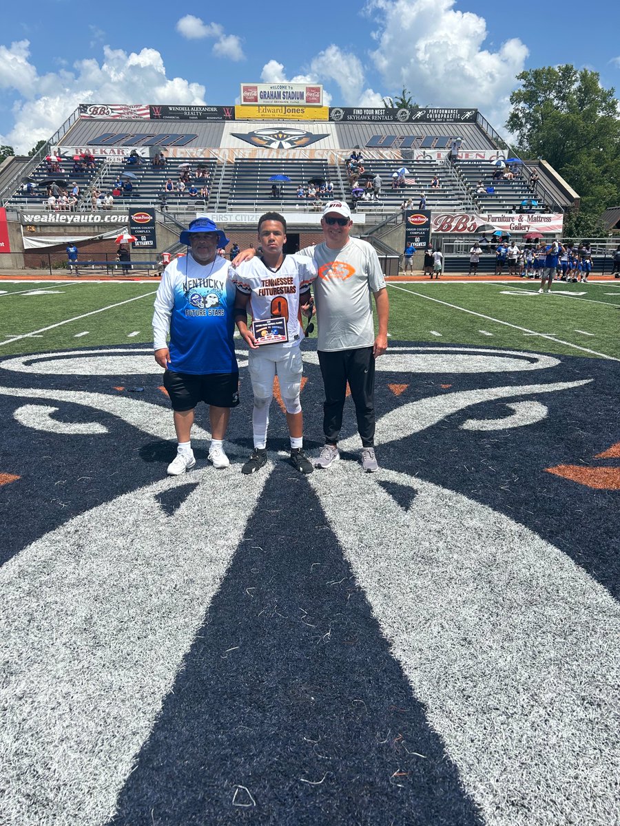 Congrats to 7th Grade Tennessee Defensive MVP Elijah Preston. #FutureStars