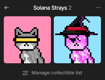 Jon (@jonnheaven) on Twitter photo Just went from 4 cats to 6 - 4 IRL & 2 crypto!
Adopted a couple of <a href="/solanastrays/">Solana Strays</a> 🐈⬛🐈⬛
1 x stray with a rare gold visor (1/14) that matches the rose background of my wizard <a href="/doginaldogsx/">Doginal Dogs</a> and reminds me of a kitty I had that passed away.
R.I.P Mazda! 🪦 💖
1 x -stray with Just went from 4 cats to 6 - 4 IRL & 2 crypto!
Adopted a couple of <a href="/solanastrays/">Solana Strays</a> 🐈⬛🐈⬛
1 x stray with a rare gold visor (1/14) that matches the rose background of my wizard <a href="/doginaldogsx/">Doginal Dogs</a> and reminds me of a kitty I had that passed away.
R.I.P Mazda! 🪦 💖
1 x -stray with