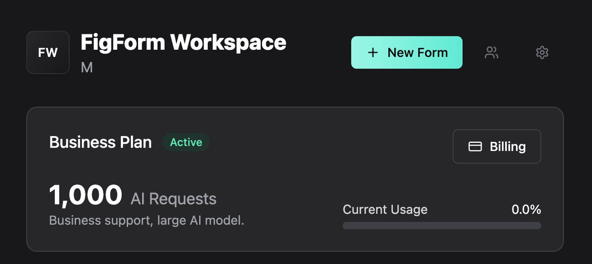 figform's tweet image. Our subscription management/usage component is heavily based on Cursor's and looking amazing 🤗