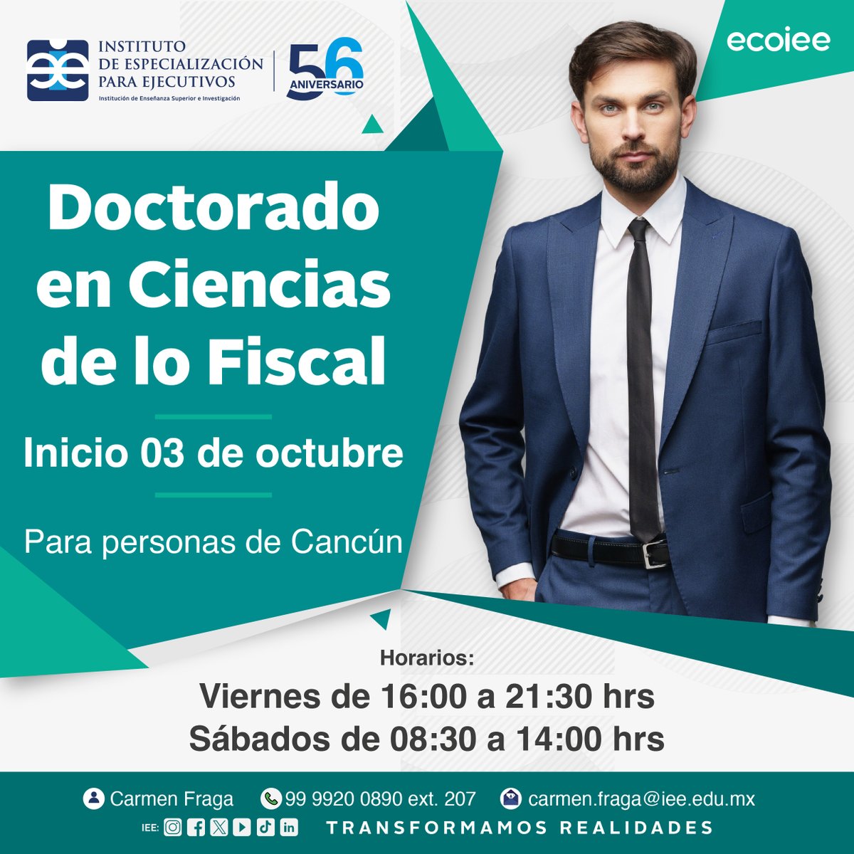 IEE_Merida's tweet photo. ¿Quieres ser un referente en materia fiscal y liderar la transformación en México?
El Doctorado en Ciencias de lo Fiscal del IEE te prepara para innovar y fortalecer tu análisis y consultoría fiscal.

📚 Inscripciones abiertas.
🚀 Da el siguiente paso con el IEE. https://t.co/8bqng5rE9a